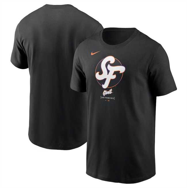 Men's San Francisco Giants Black 2025 City Connect Large Logo T-Shirt,We sell and wholesale Men's San Francisco Giants Black 2025 City Connect Large Logo T-Shirt on line form chian!